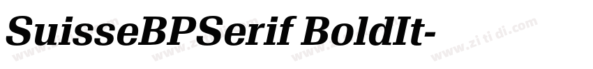 SuisseBPSerif BoldIt字体转换